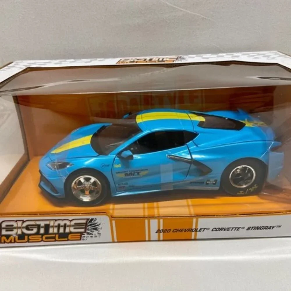 Jada 2022 Chevrolet C8 Corvette Stingray Drag Car 1/24 Light Blue Die-cast Model